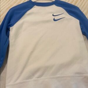 Nike Cream and Blue Raglan Sweatshirt